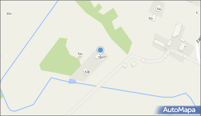 Józefów, Leśna, 52h, mapa Józefów