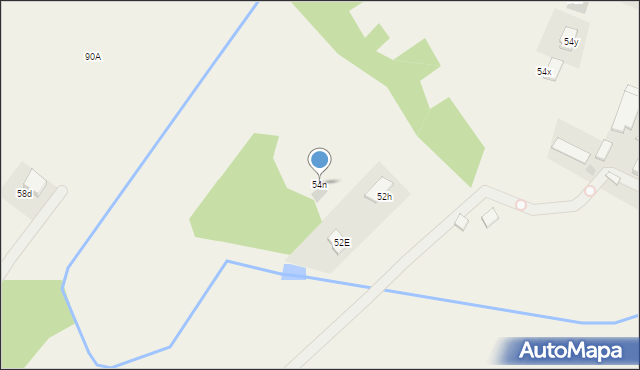 Józefów, Leśna, 54n, mapa Józefów