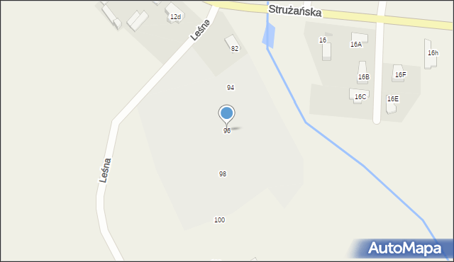 Józefów, Leśna, 96, mapa Józefów