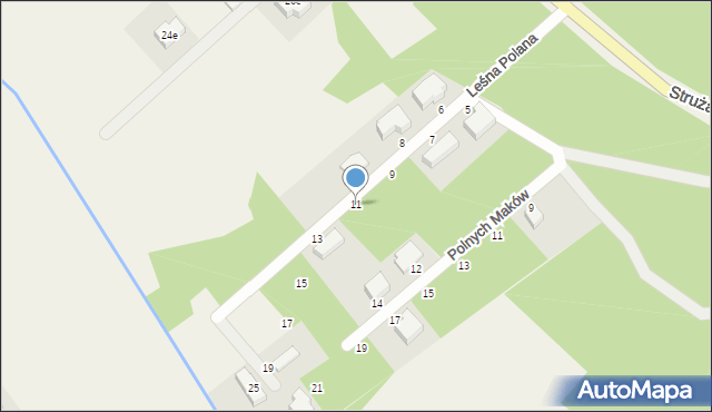Józefów, Leśna Polana, 11, mapa Józefów