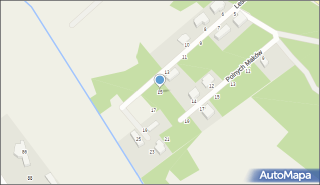 Józefów, Leśna Polana, 15, mapa Józefów