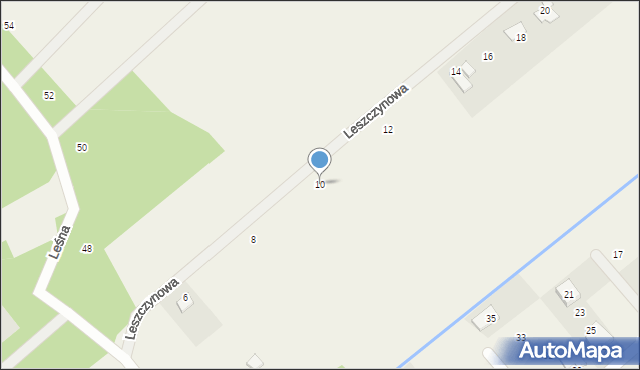 Józefów, Leszczynowa, 10, mapa Józefów