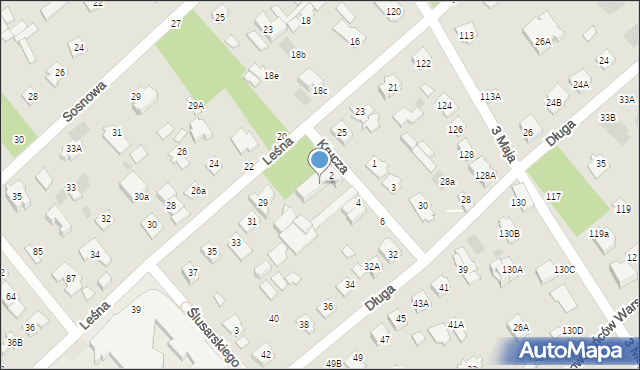 Józefów, Leśna, 27, mapa Józefów