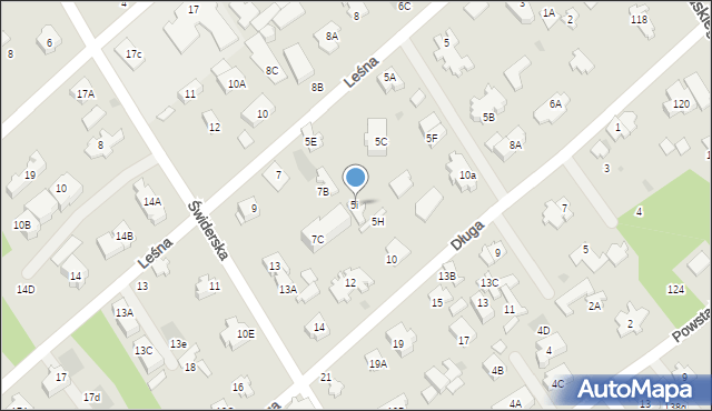 Józefów, Leśna, 5i, mapa Józefów