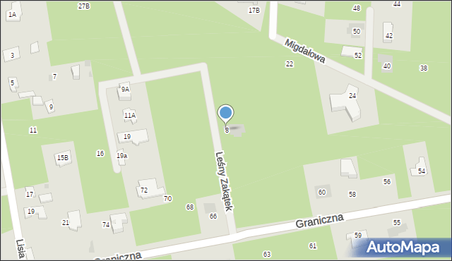 Józefów, Leśny Zakątek, 8, mapa Józefów