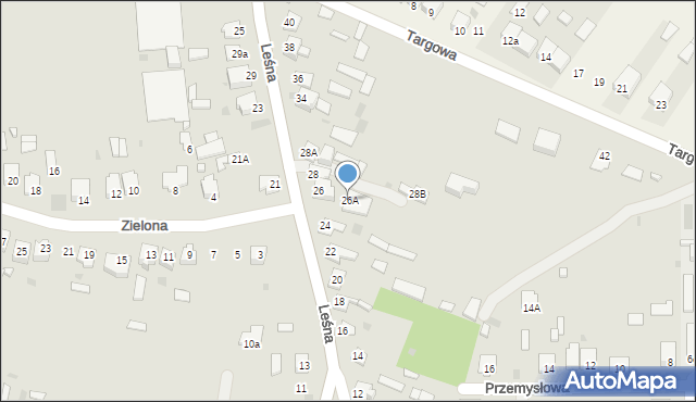 Józefów, Leśna, 26A, mapa Józefów