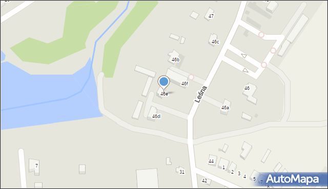 Józefów, Leśna, 46e, mapa Józefów