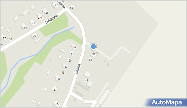 Józefów, Leśna, 56, mapa Józefów