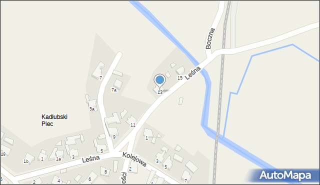 Kadłub, Leśna, 13, mapa Kadłub