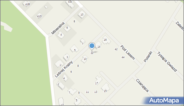 Kajetany, Leśnej Krainy, 12, mapa Kajetany