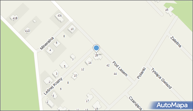 Kajetany, Leśnej Krainy, 16, mapa Kajetany