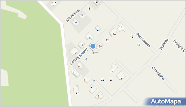 Kajetany, Leśnej Krainy, 8, mapa Kajetany