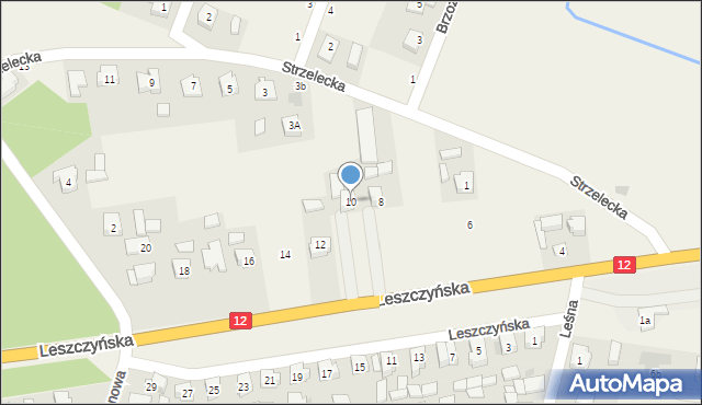 Kąkolewo, Leszczyńska, 10, mapa Kąkolewo