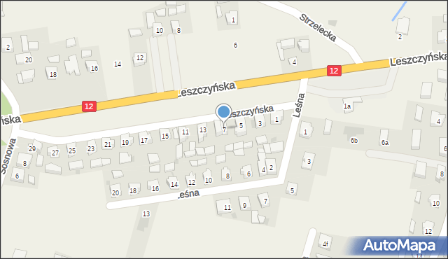 Kąkolewo, Leszczyńska, 7, mapa Kąkolewo