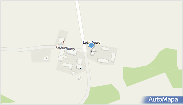 Kalisz, Leżuchowo, 1, mapa Kalisza