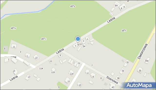 Kalisz Pomorski, Leśna, 5, mapa Kalisz Pomorski