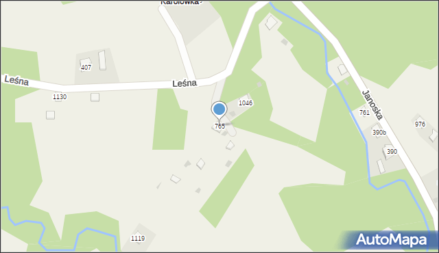 Kamesznica, Leśna, 765, mapa Kamesznica