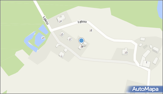 Kamień, Łekno, 1B, mapa Kamień