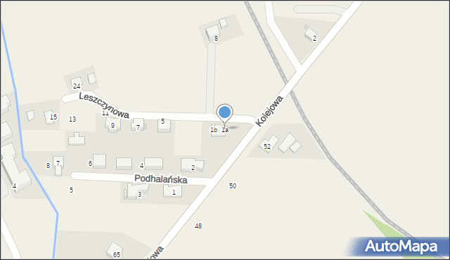 Kamieniec Wrocławski, Leszczynowa, 1a, mapa Kamieniec Wrocławski