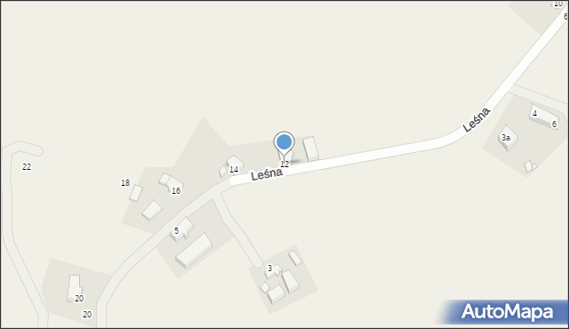Kamionka, Leśna, 12, mapa Kamionka