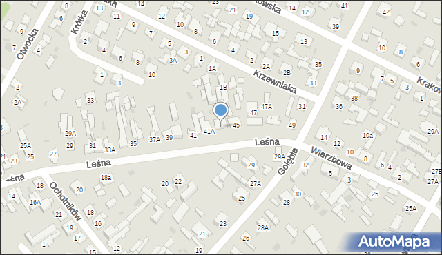 Karczew, Leśna, 43, mapa Karczew