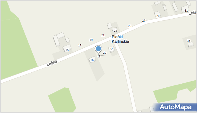 Karlin, Leśna, 18, mapa Karlin