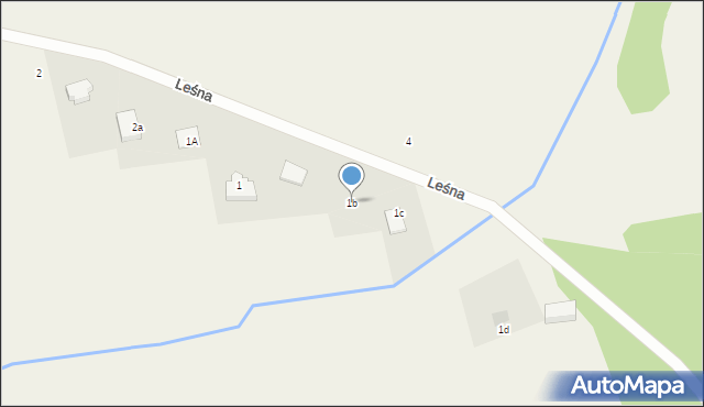 Kartno, Leśna, 1b, mapa Kartno