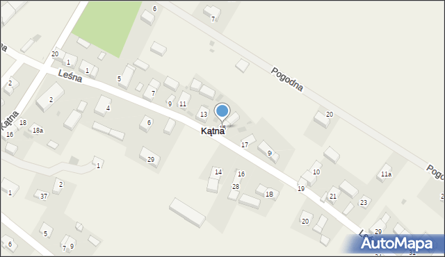 Kątna, Leśna, 15, mapa Kątna