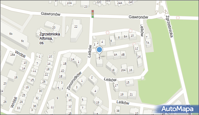 Katowice, Lelków, 5, mapa Katowic