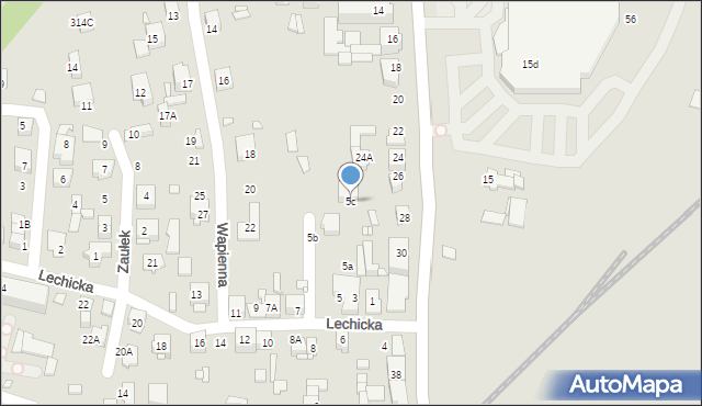 Katowice, Lechicka, 5c, mapa Katowic