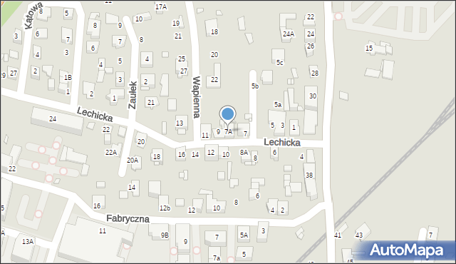Katowice, Lechicka, 7A, mapa Katowic