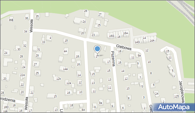 Katowice, Legnicka, 17, mapa Katowic