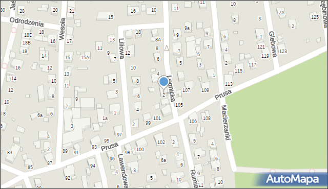 Katowice, Legnicka, 2, mapa Katowic