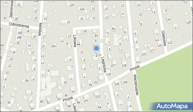 Katowice, Legnicka, 4, mapa Katowic