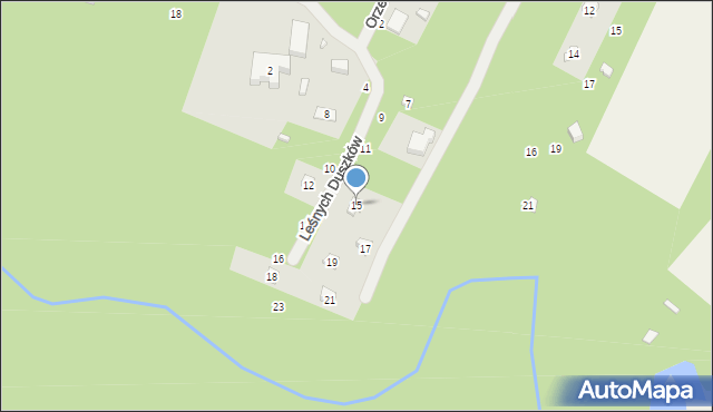 Kębliny, Leśnych Duszków, 15, mapa Kębliny