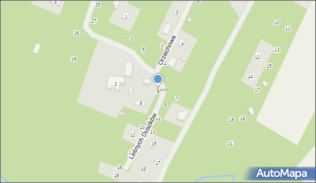 Kębliny, Leśnych Duszków, 4, mapa Kębliny