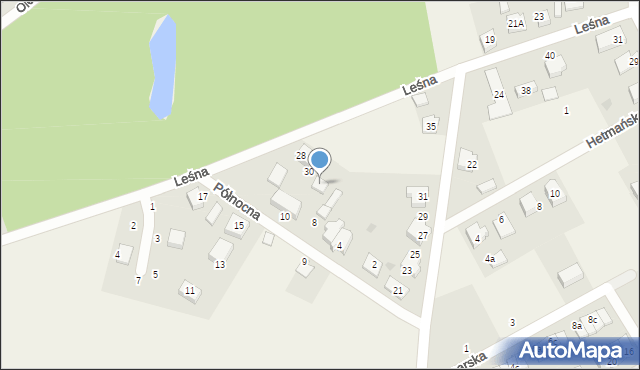 Kębłowo, Leśna, 32, mapa Kębłowo