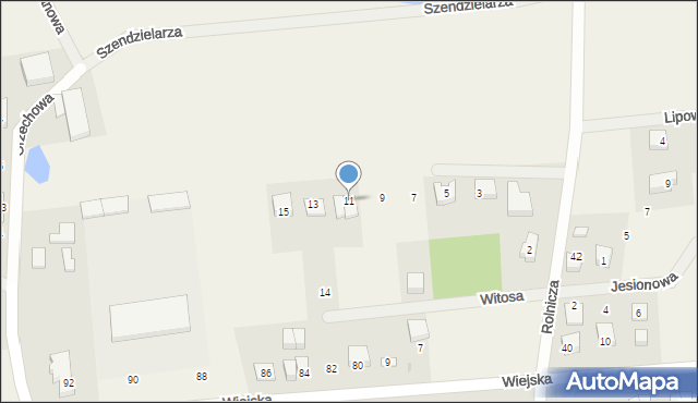 Kębłowo, Leszczynowa, 11, mapa Kębłowo