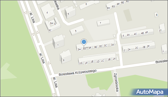 Kędzierzyn-Koźle, Leszka Białego, 3G, mapa Kędzierzyna-Koźle