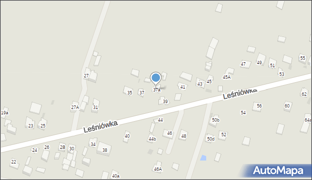 Kielce, Leśniówka, 37a, mapa Kielc