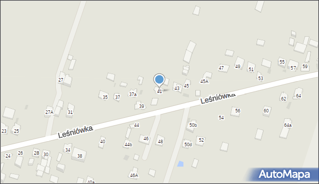 Kielce, Leśniówka, 41, mapa Kielc