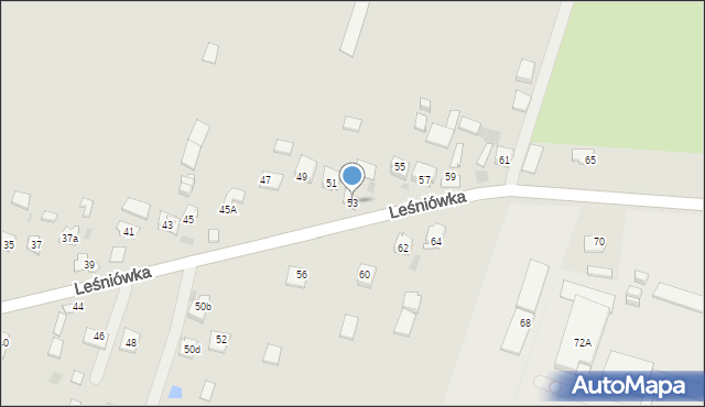 Kielce, Leśniówka, 53, mapa Kielc
