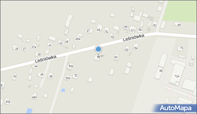 Kielce, Leśniówka, 56, mapa Kielc