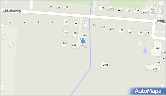Kielce, Leśniówka, 94e, mapa Kielc