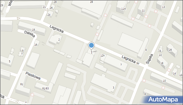 Kielce, Legnicka, 1, mapa Kielc