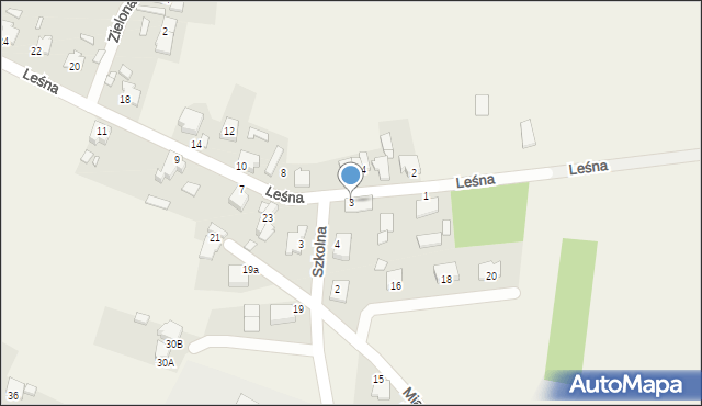 Kielcza, Leśna, 3, mapa Kielcza