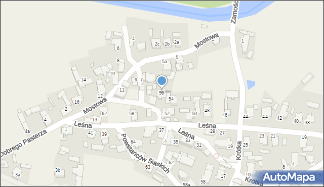 Kielcza, Leśna, 56, mapa Kielcza