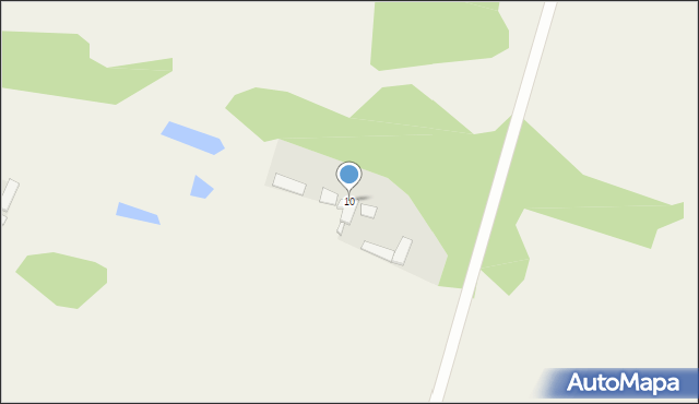 Kiełczew, Leśna, 10, mapa Kiełczew