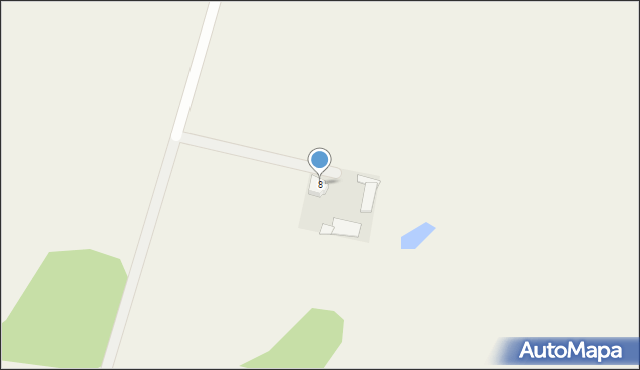 Kiełczew, Leśna, 8, mapa Kiełczew