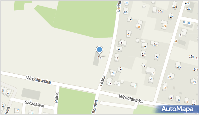 Kiełczów, Leśna, 3a, mapa Kiełczów